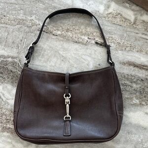 Coach Dark Brown Leather Shoulder Bag